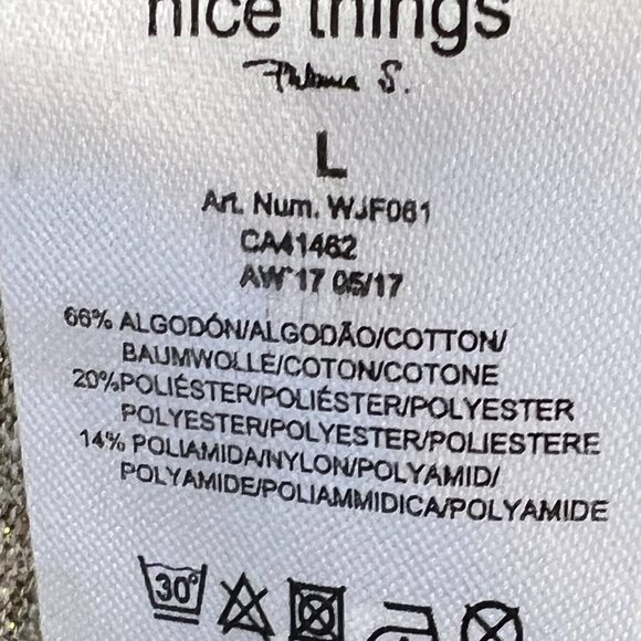 Nice Things Slub Mixed Gold & Black Turtleneck Top Size Large - Picture 4 of 6